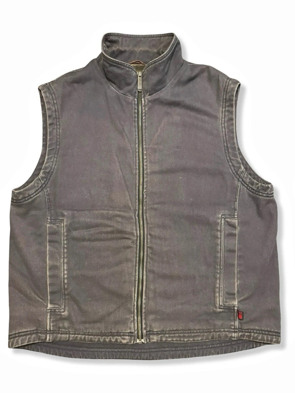 Woolrich Vintage Canvas Blanket-Lined Utility Vest Men's Large